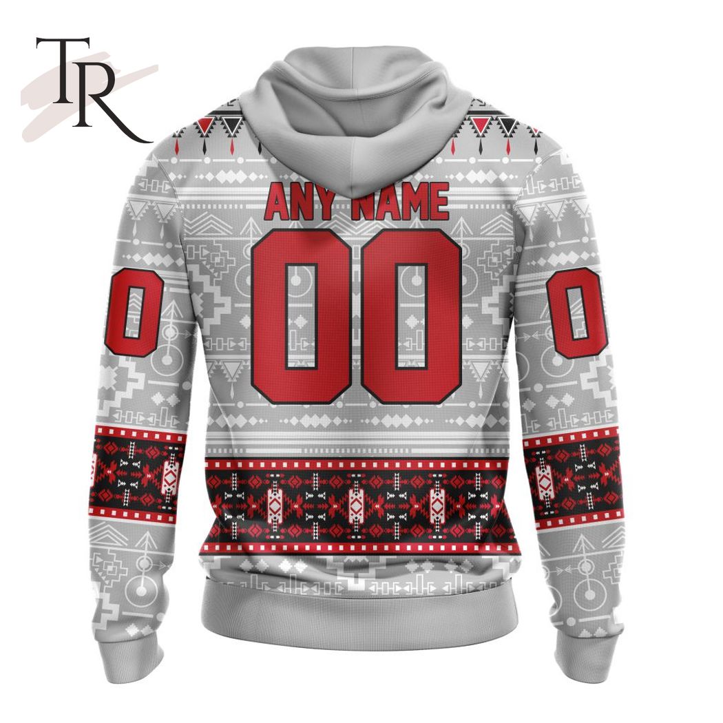 New 2025 NEW] ized NHL New Jersey Devils Special Native Design Custom Hoodie - Image 3